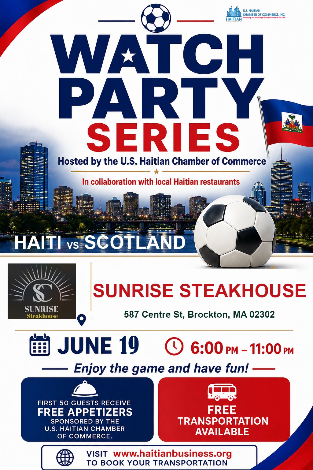 Haiti World Cup Watch Party at Sunrise Steakhouse