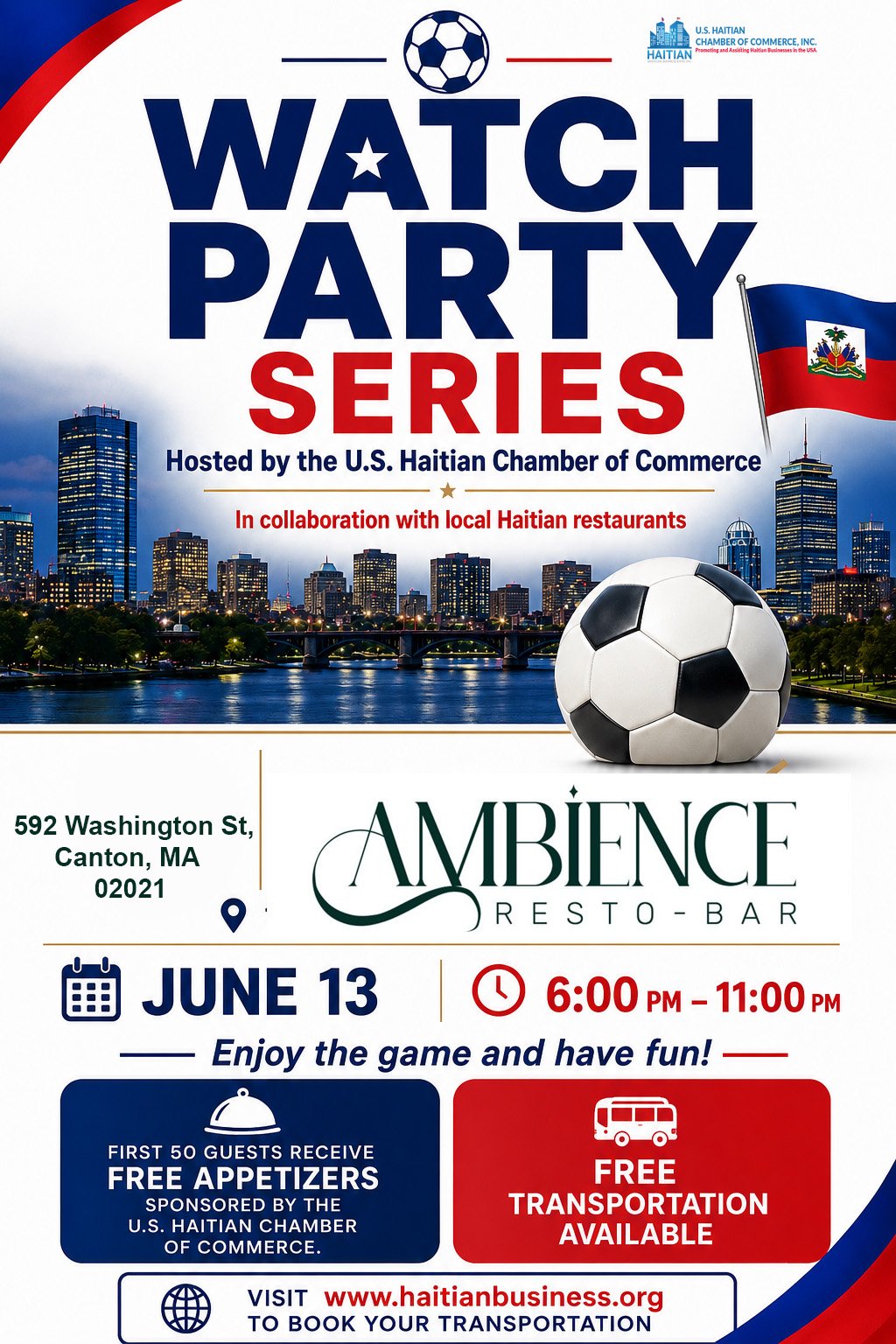 Haiti World Cup Watch Party at Ambience Resto-Bar